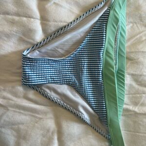 Southern Tide Striped Blue and Green Bikini Bottom